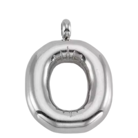 Large Silver Bubble Letter Collection - 'O' Silver Large Bubble Letter