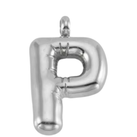 Large Silver Bubble Letter Collection - 'P' Silver Large Bubble Letter