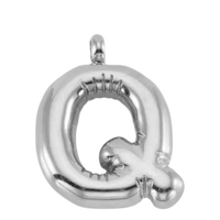 Large Silver Bubble Letter Collection - 'Q' Silver Large Bubble Letter