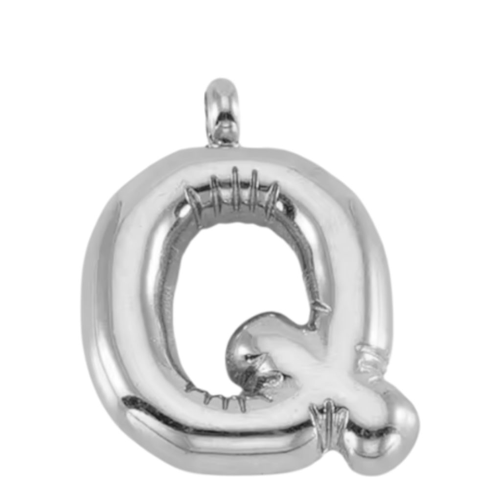 Large Silver Bubble Letter Collection