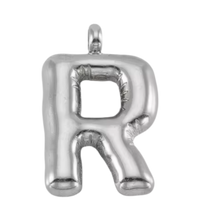 Large Silver Bubble Letter Collection - 'R' Silver Large Bubble Letter