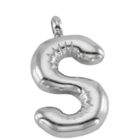 Large Silver Bubble Letter Collection - 'S' Silver Large Bubble Letter