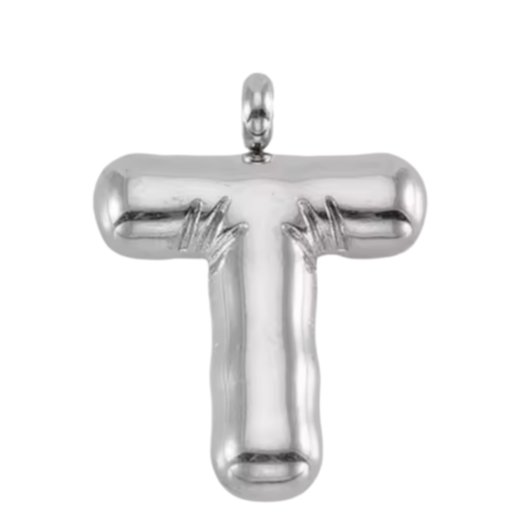 Large Silver Bubble Letter Collection