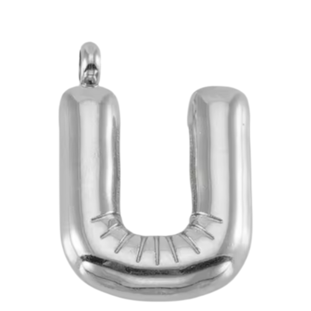 Large Silver Bubble Letter Collection
