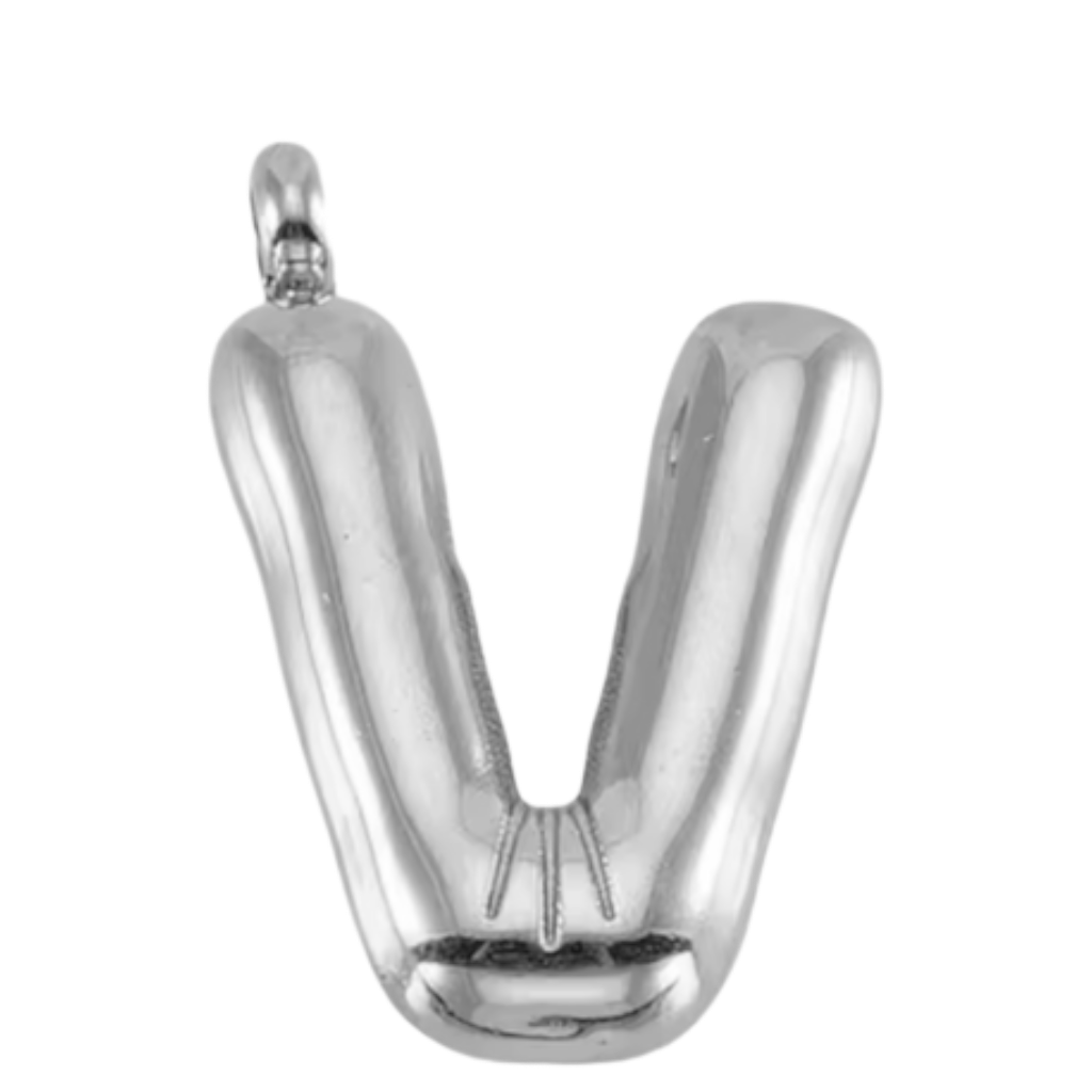 Large Silver Bubble Letter Collection