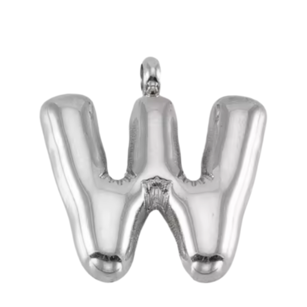 Large Silver Bubble Letter Collection