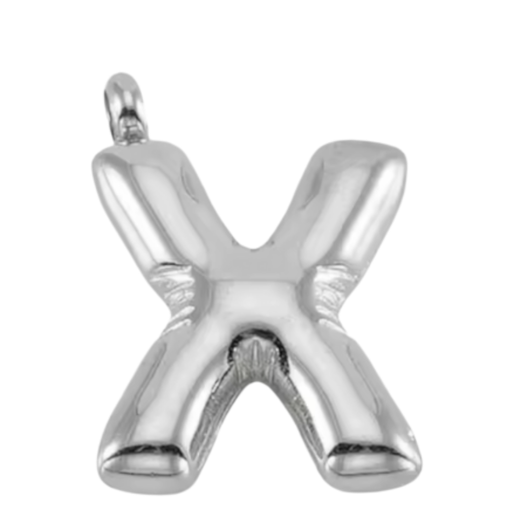 Large Silver Bubble Letter Collection