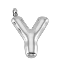Large Silver Bubble Letter Collection - 'Y' Silver Large Bubble Letter