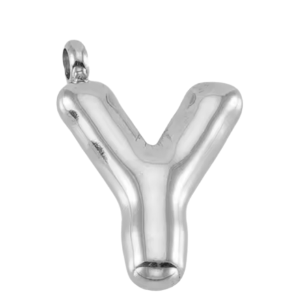 Large Silver Bubble Letter Collection