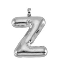Large Silver Bubble Letter Collection - 'Z' Silver Large Bubble Letter