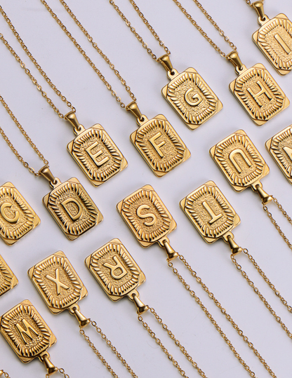 Gold Pendant Initial Collection