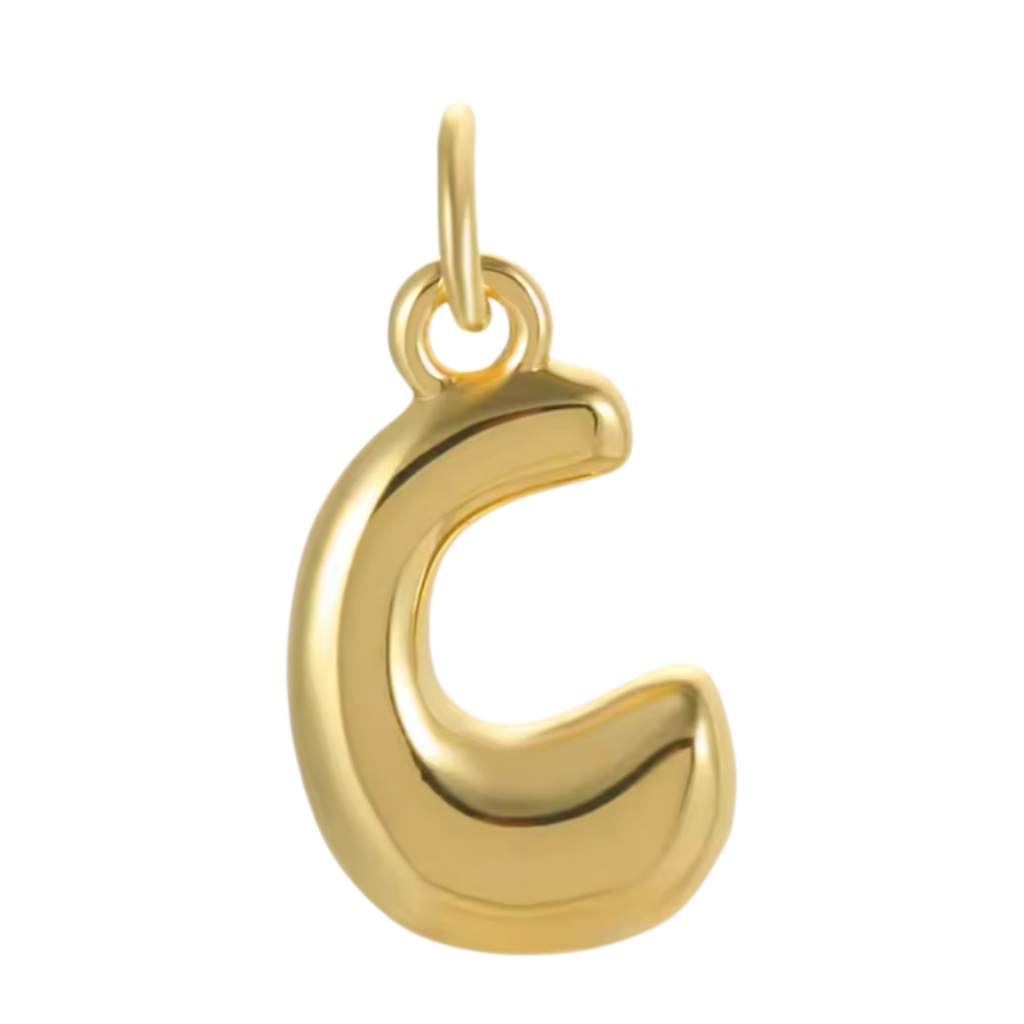Gold Groovy Bubble Initial Collection