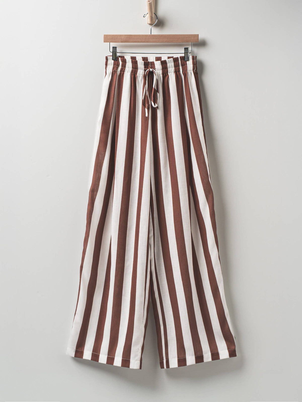 Breezy Linen-Blend Striped Wide-Leg Pants: GREEN / S-2/M-2/L-2