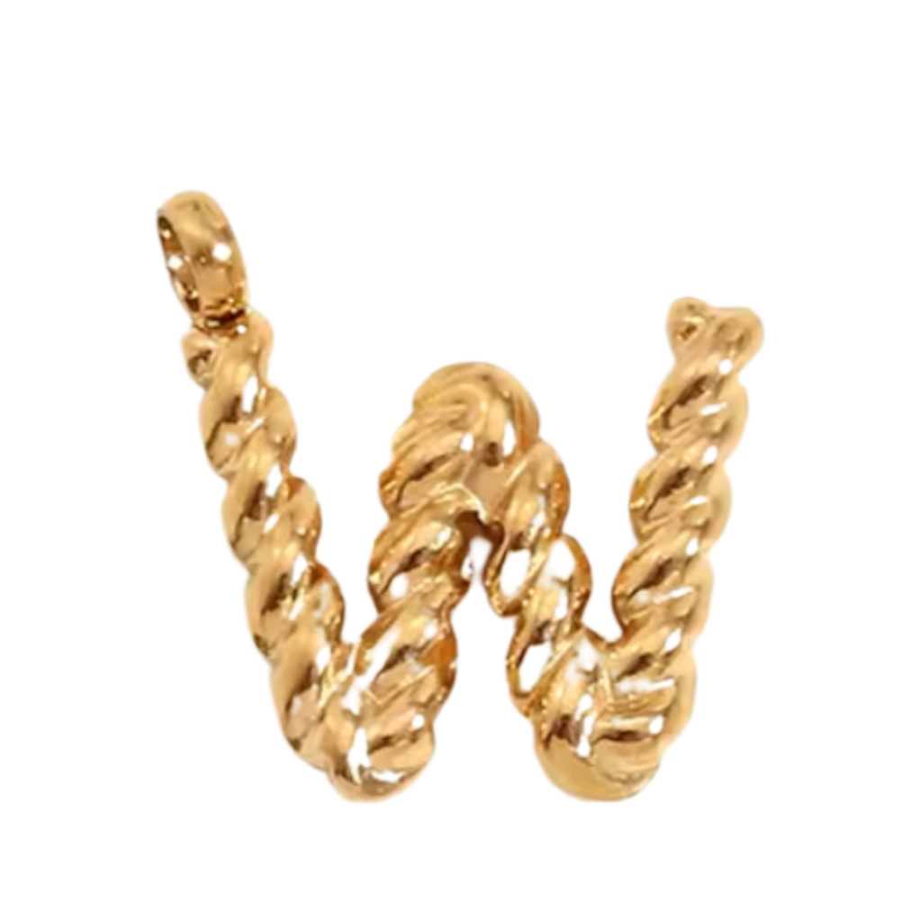 Gold Twisted Rope Initial Collection