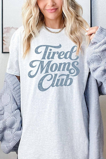 Tired Moms Club Graphic Heavy Cotton Tee: NATURAL / XL