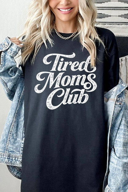 Tired Moms Club Graphic Heavy Cotton Tee: NATURAL / XL