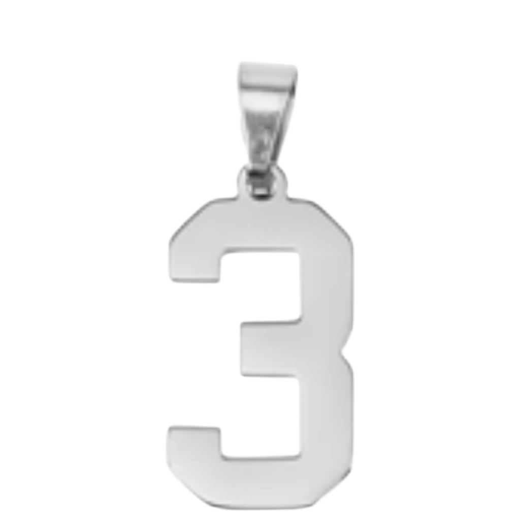 Large Silver Sports Number Collection