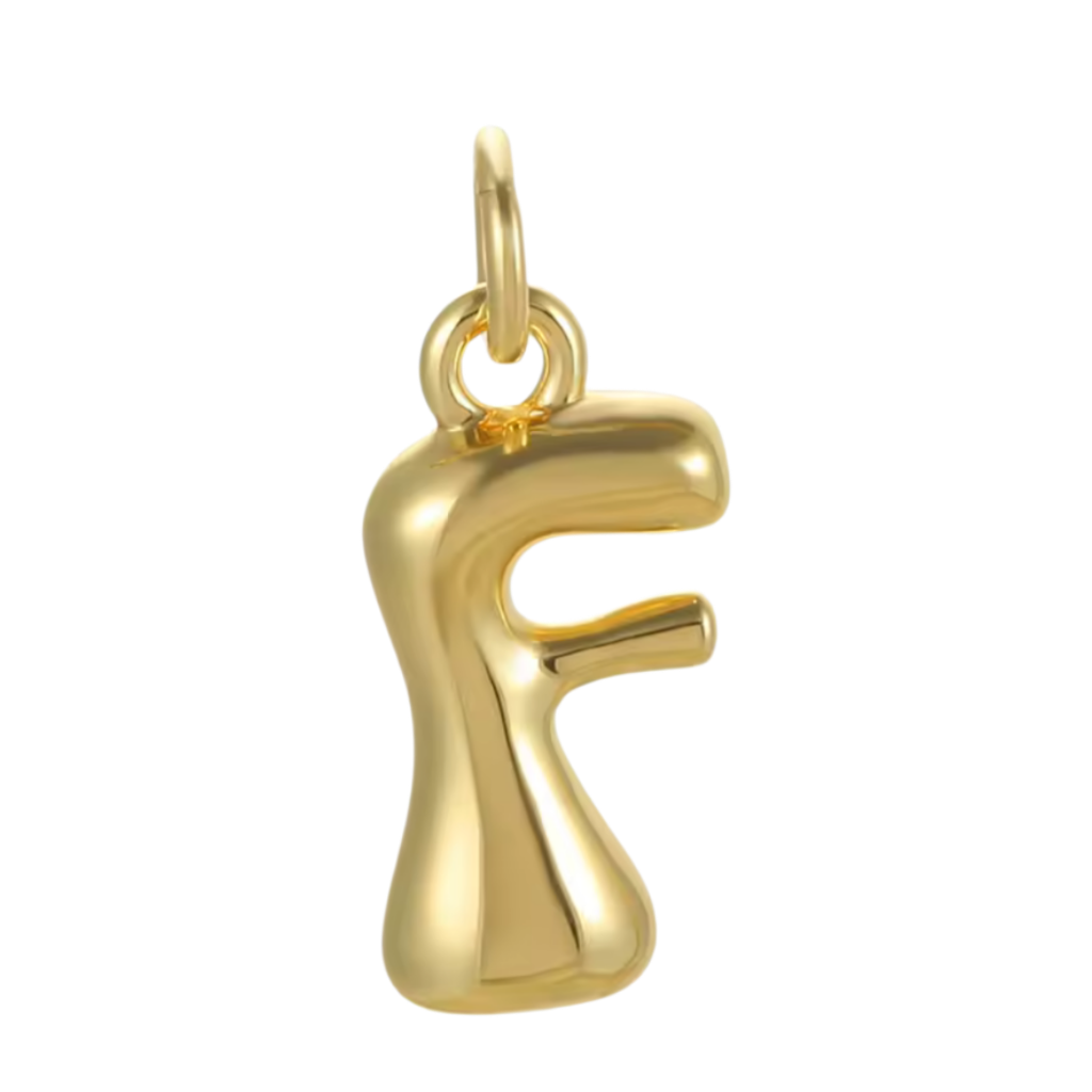 Gold Groovy Bubble Initial Collection