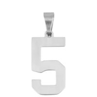 Large Silver Sports Number Collection - 5