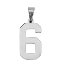 Large Silver Sports Number Collection - 6