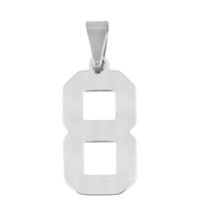 Large Silver Sports Number Collection - 8