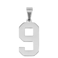 Large Silver Sports Number Collection - 9