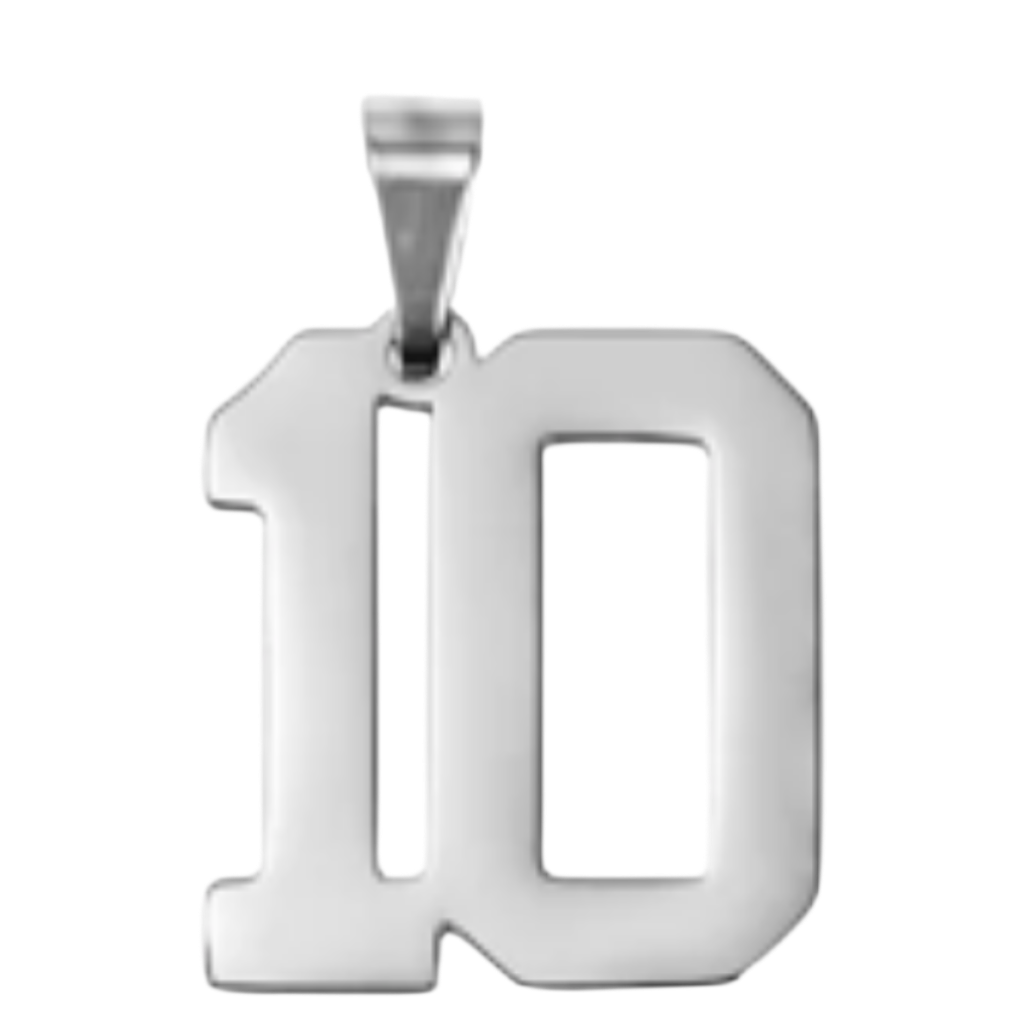Large Silver Sports Number Collection