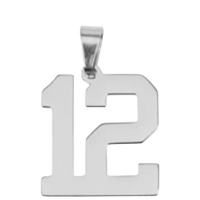 Large Silver Sports Number Collection - 12