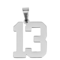 Large Silver Sports Number Collection - 13