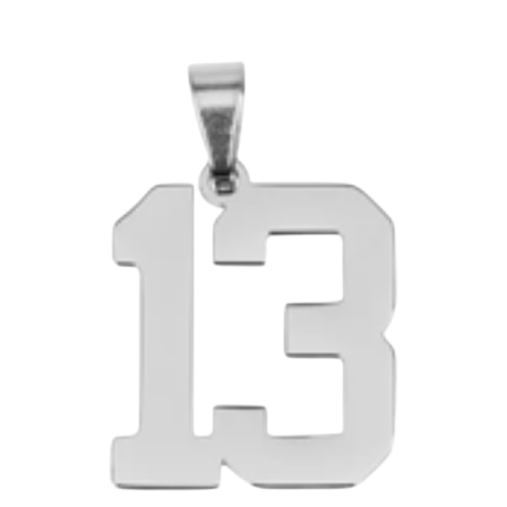 Large Silver Sports Number Collection