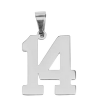 Large Silver Sports Number Collection - 14