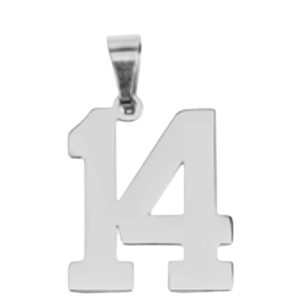 Large Silver Sports Number Collection