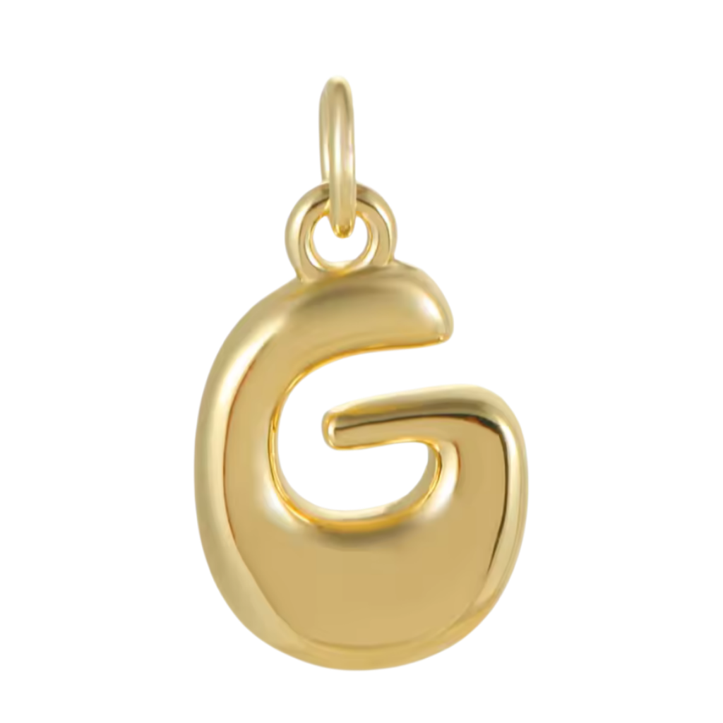 Gold Groovy Bubble Initial Collection