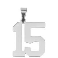 Large Silver Sports Number Collection - 15
