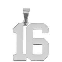 Large Silver Sports Number Collection - 16