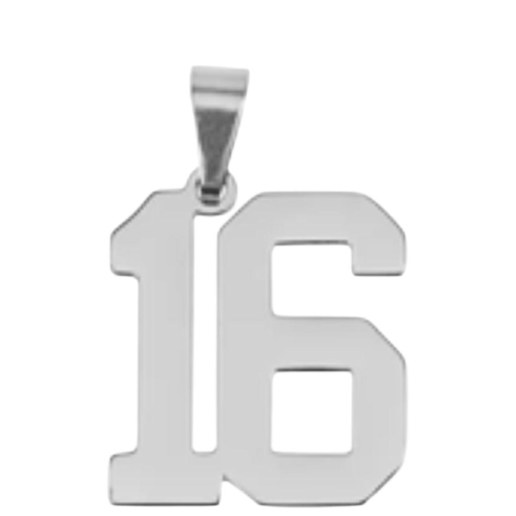 Large Silver Sports Number Collection