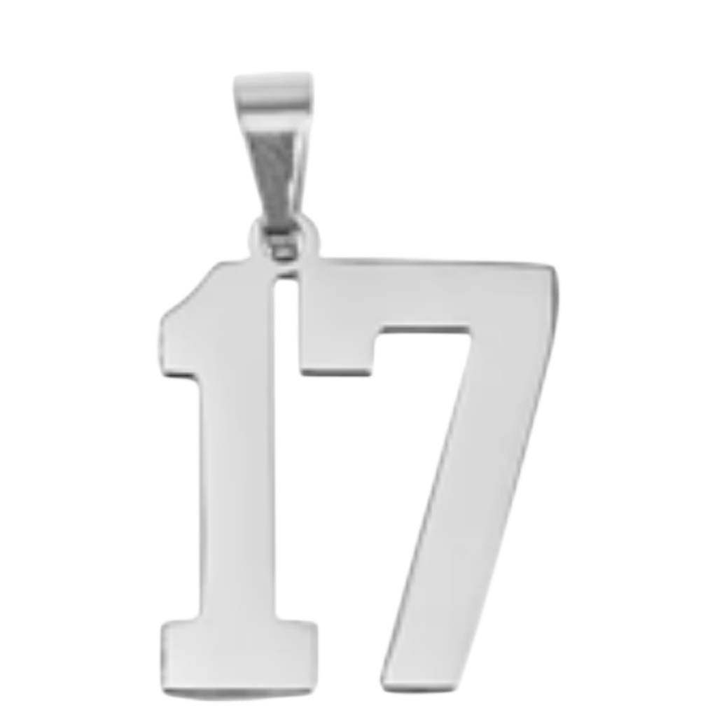 Large Silver Sports Number Collection