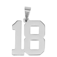 Large Silver Sports Number Collection - 18