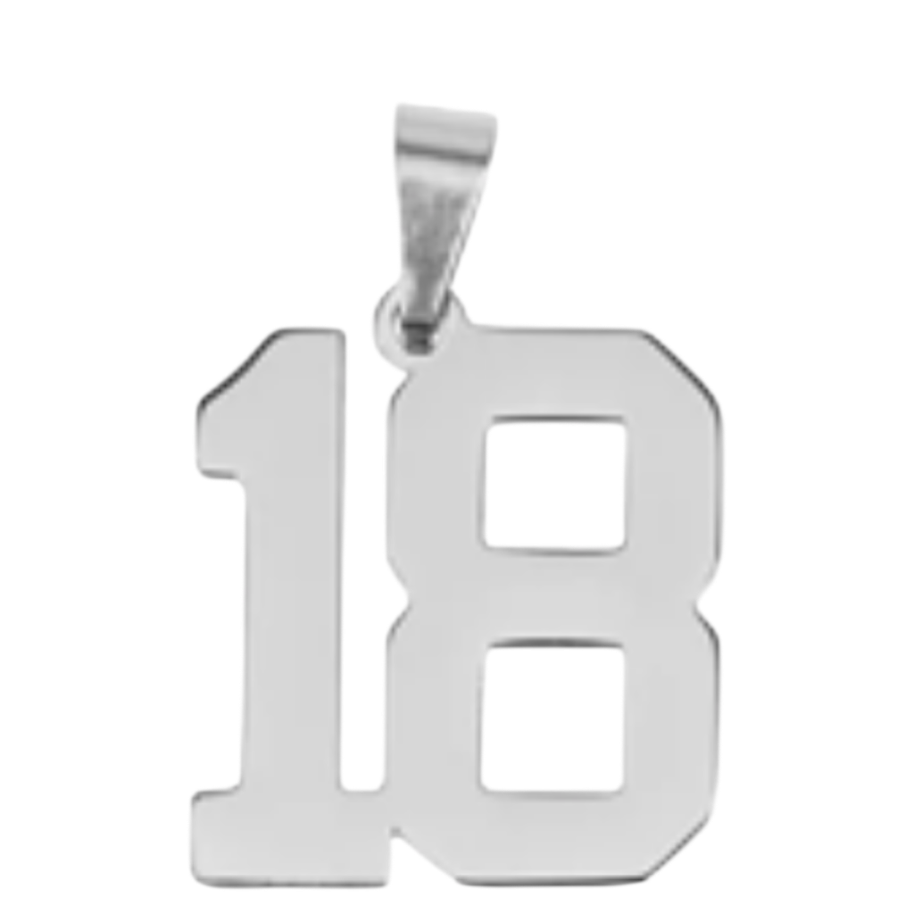 Large Silver Sports Number Collection