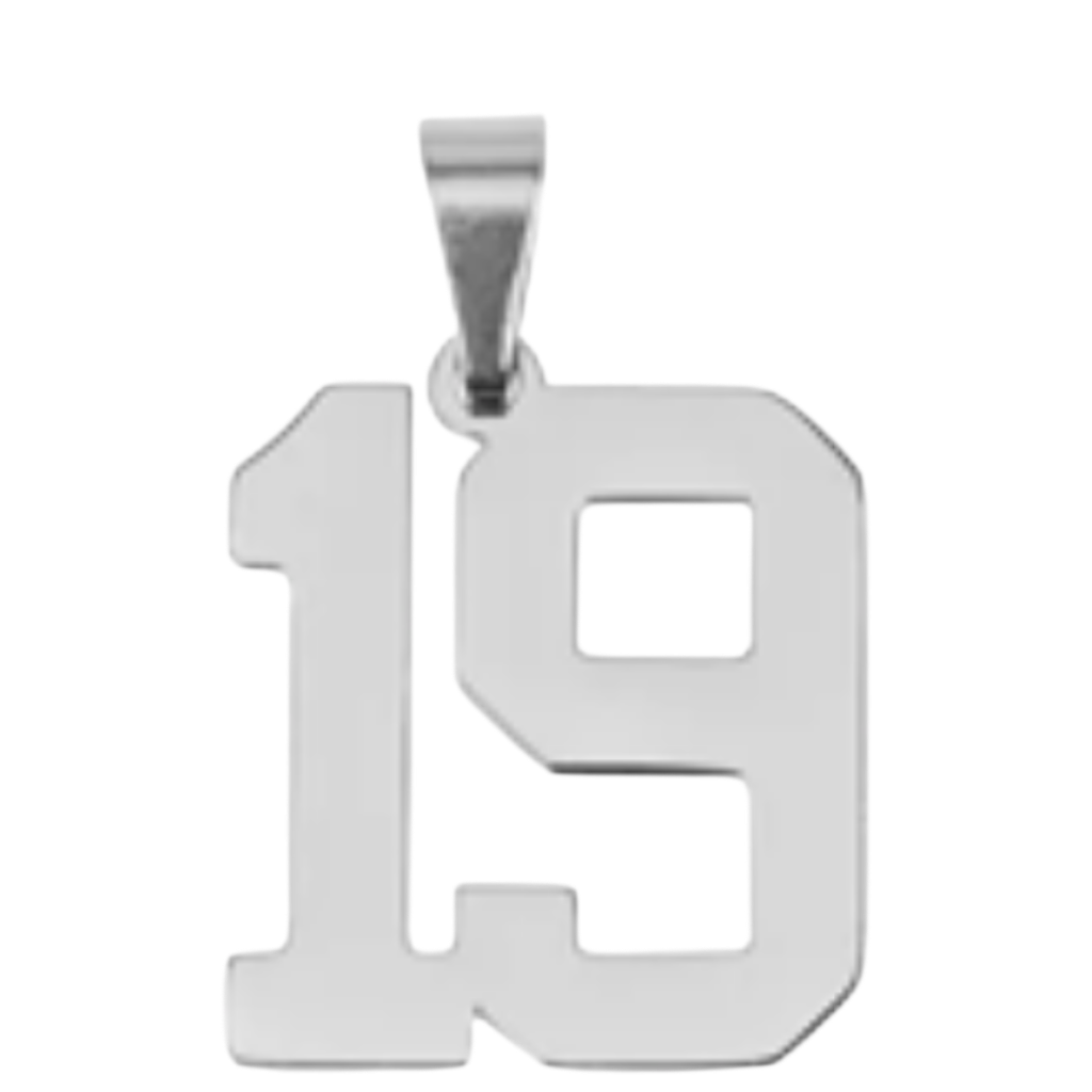 Large Silver Sports Number Collection
