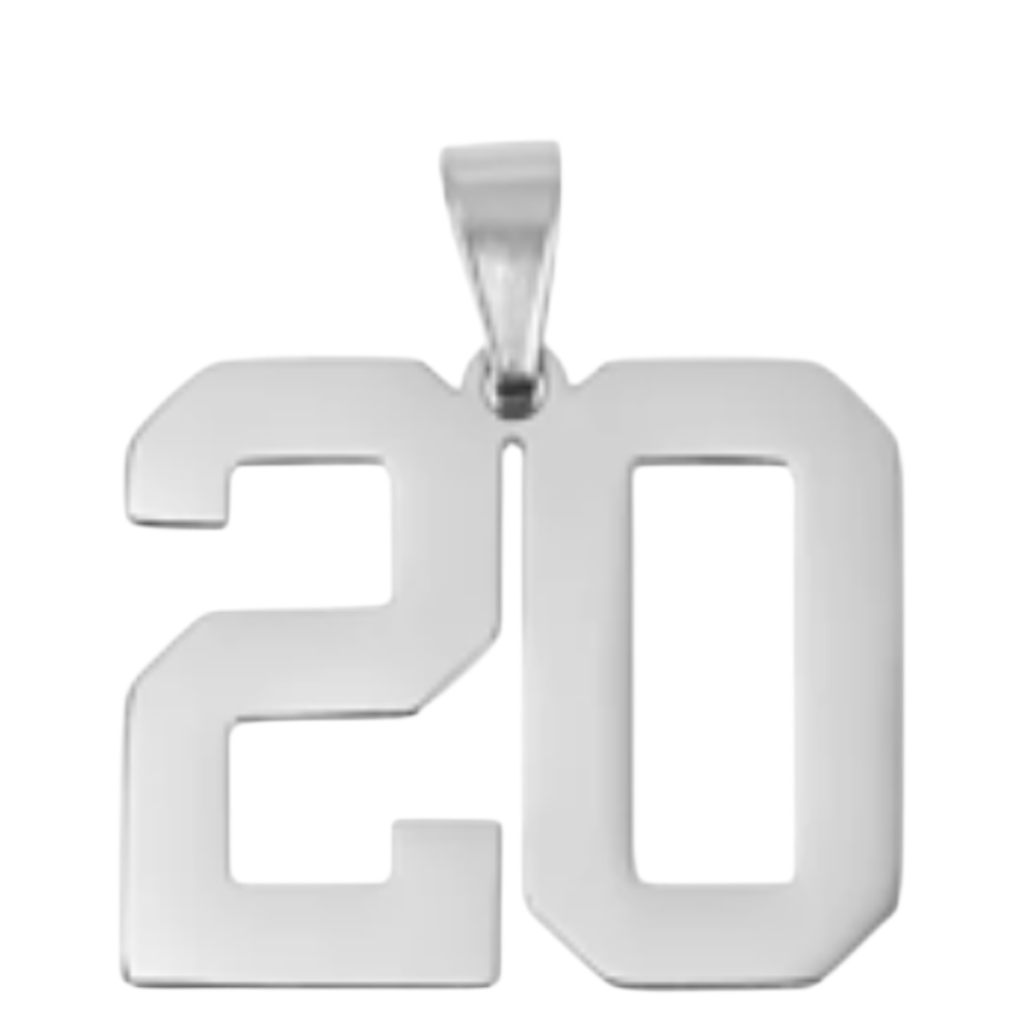 Large Silver Sports Number Collection