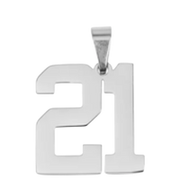 Large Silver Sports Number Collection - 21