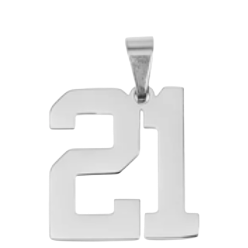 Large Silver Sports Number Collection