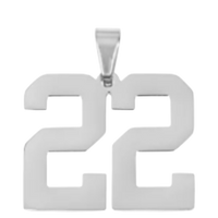 Large Silver Sports Number Collection - 22