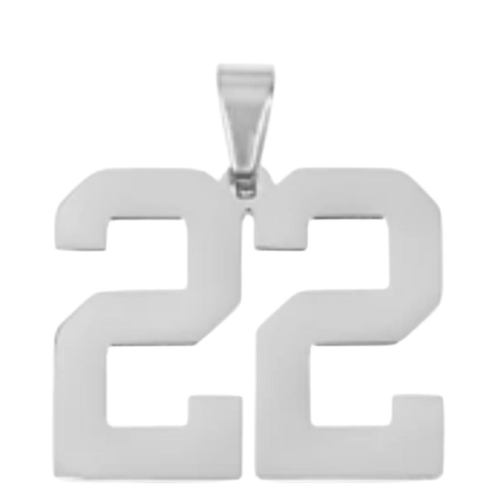 Large Silver Sports Number Collection