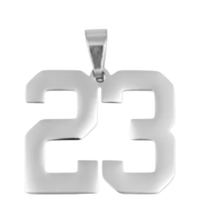 Large Silver Sports Number Collection - 23