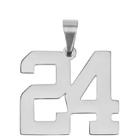Large Silver Sports Number Collection - 24