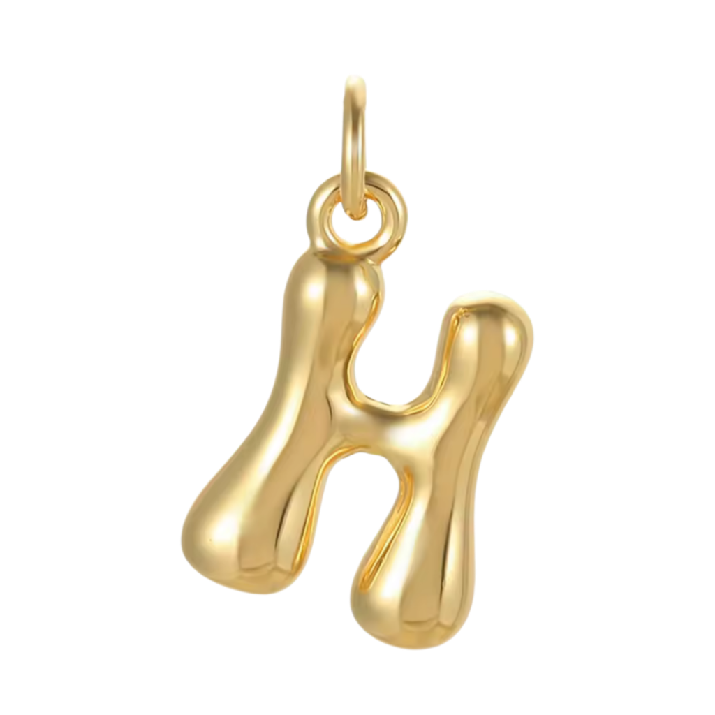 Gold Groovy Bubble Initial Collection