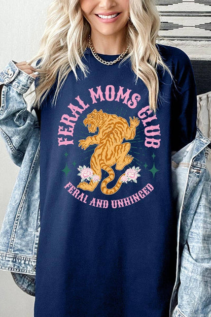 Feral Mama Club Graphic Heavy Cotton Tee: BLACK / XL