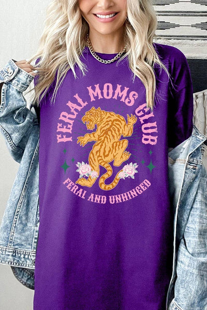 Feral Mama Club Graphic Heavy Cotton Tee: BLACK / XL